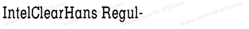 IntelClearHans Regul字体转换